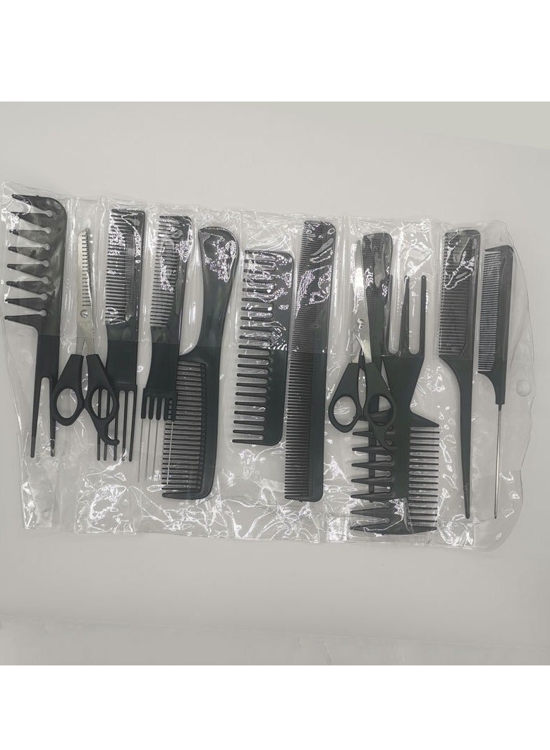 16-Piece Men's Beard Grooming and Haircut Kit, Shaping Comb & Brush Set, Barber Cape and Hair Dye Apron for Haircare and Styling - Image 2