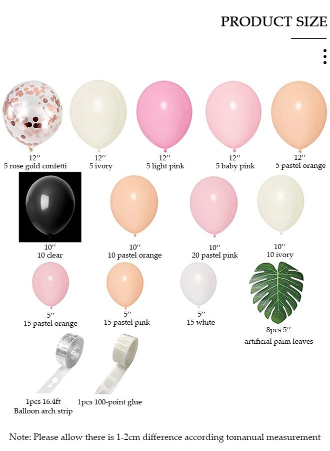 DUNISO 132 قطعة من بالونات DIY إكليل هاواي الصيفي للحفلات الاستوائية فلامنغو ديكور الحفلات أوراق النخيل الوردي الساخن الكروم الأخضر بالونات إكليل مثالية لحفلات استقبال المولود الجديد وحفلات الزفاف وحفلات أعياد الميلاد - Image 2