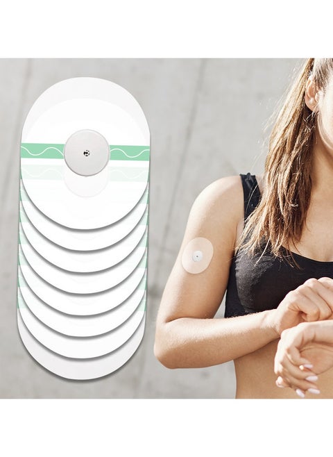 20Pack Waterproof Adhesive Patches for Freestyle Libre2/3 Precut Sensor Covers Flesh Flexible CGM Patches Without Glue in The Center-Enlite-Guardian-Freestyle Libre 14 Day Sensor Patches