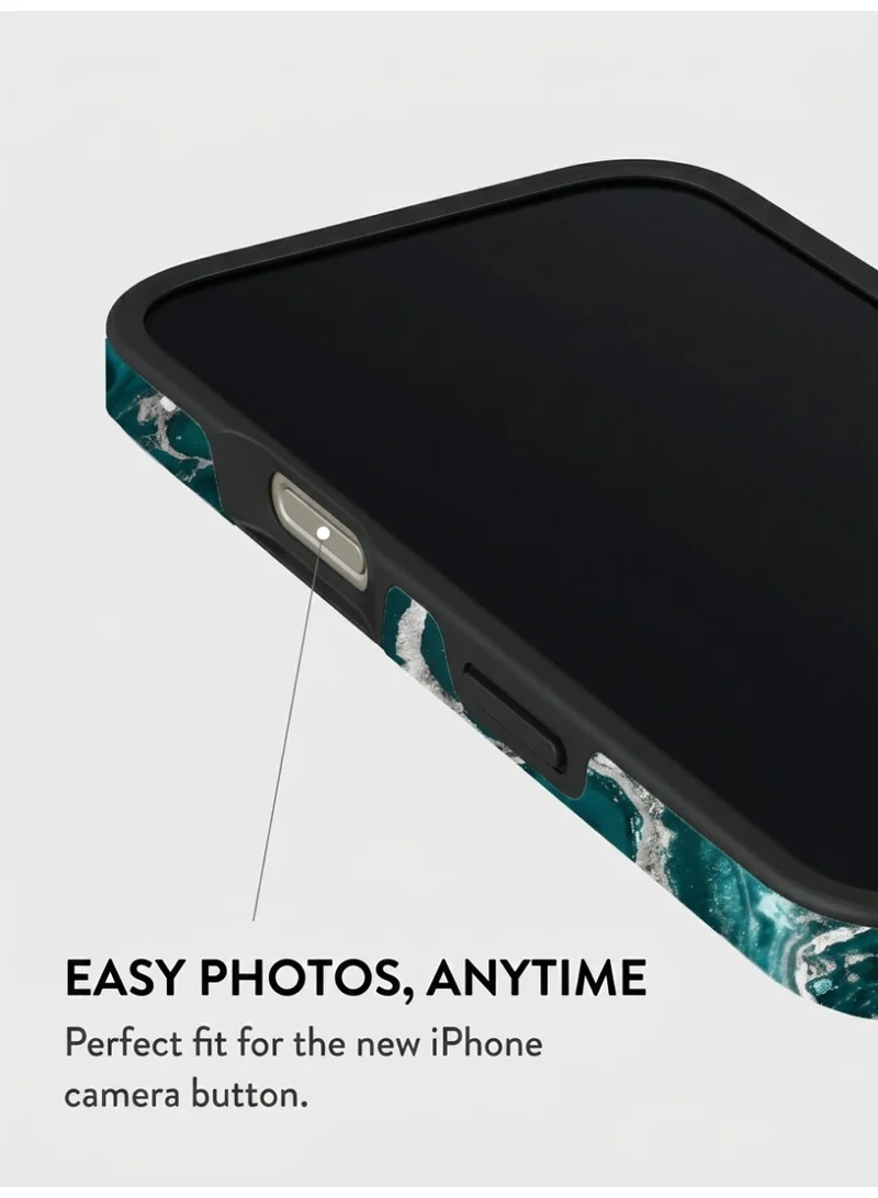 Mobcos Mobcos iPhone 17 Pro Max Teal Marble Mobcos iPhone 17 Pro Max Teal Marble Premium Case Compatible with Hybrid Dual-Layer Hard Shell + Silicone Protection - Scratch-Resistant Shockproof Mobile Cover  | Best Price UAE
