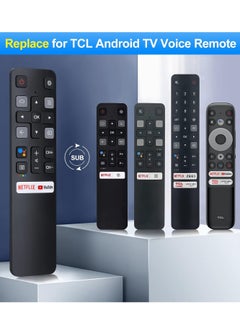 Fanski Voice Replacement for TCL-Android-TV-Remote,New Upgraded RC802V for TCL Smart TVs with Google Voice Function,with Netflix,YouTube Buttons  - Image 2