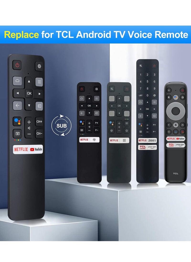 Fanski - Voice Replacement for TCL-Android-TV-Remote,New Upgraded RC802V for TCL Smart TVs with Google Voice Function,with Netflix,YouTube Buttons - Image 1