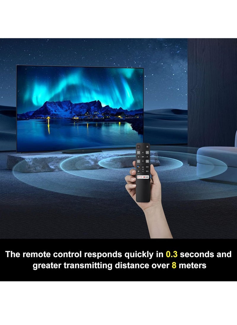 Fanski - Voice Replacement for TCL-Android-TV-Remote,New Upgraded RC802V for TCL Smart TVs with Google Voice Function,with Netflix,YouTube Buttons - Image 1