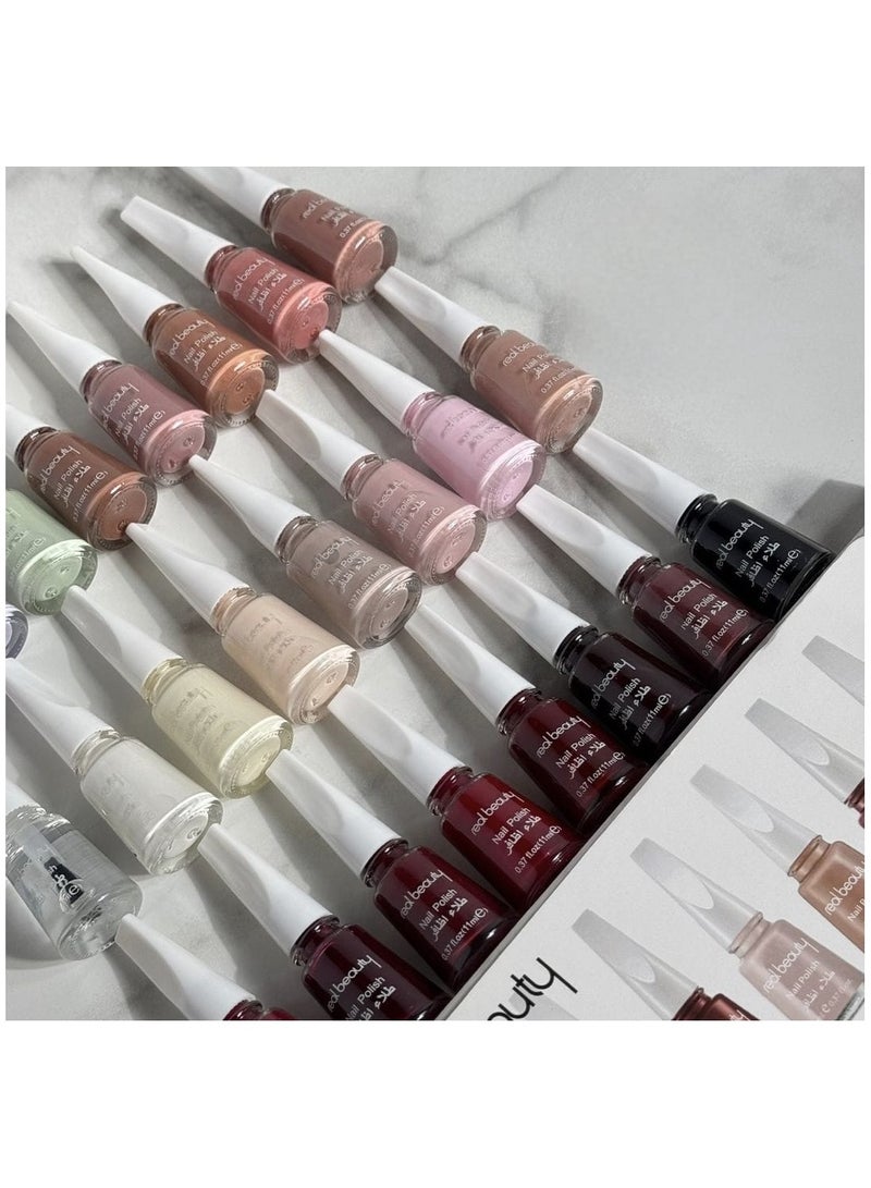 REAL BEAUTY 24-Piece Nail Polish Set Multicolour - Image 3
