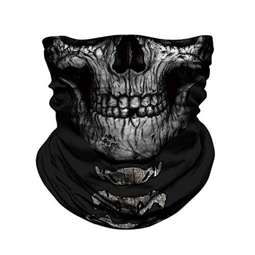 JOEYOUNG Skull Face Mask UV Sun Dust Neck Gaiter Bandana Headwear Motorcycle - Image 1