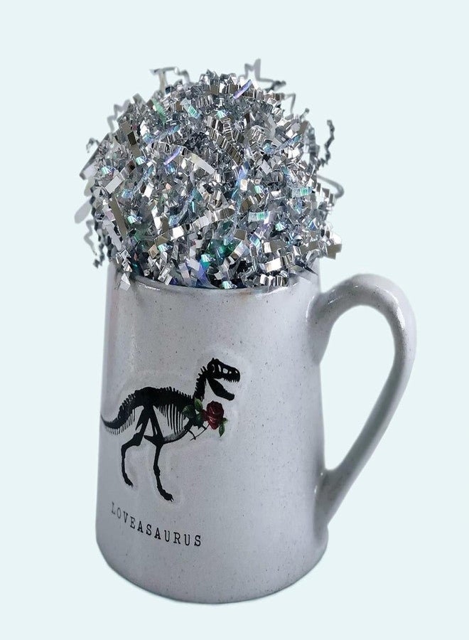 PAPER FAIR Metallic Iridescent Silver Crinkle Cut Paper Shredded Filler, 5OZ Sparkle Crystal Unicorn Silver Paper Shreds Raffia Tissue, Craft Bedding Cushion, For Christmas Gifts Wedding Birthday - Image 3