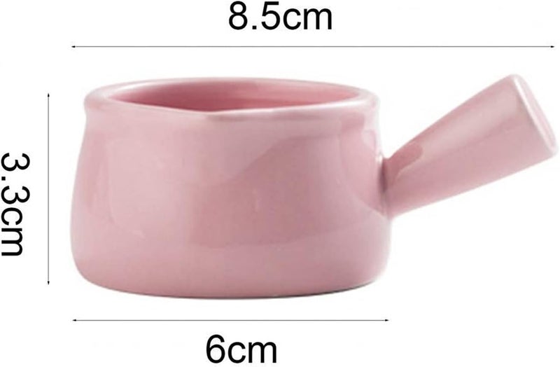 Sauce Boat Ceramic Saucepan Milk Jug Cookware Kitchen Cookware Pot Jam Bowl Milk Cup with Handle Sugar Bowls Gravy Boat,Green - Image 2