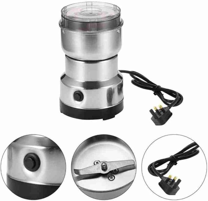 AROEVE Mini Electric Grinder for Coffee & Spices | Small Mixer Grinder with Stainless Steel Cup | Portable Grinder Mixer for Masala, Dry Ingredients & Coffee Beans - Image 2