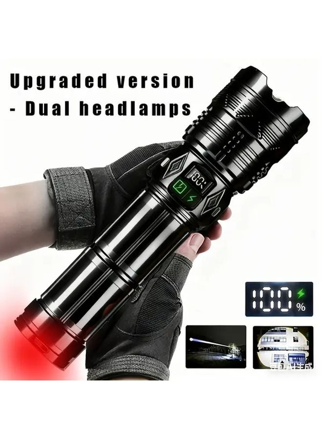 Ba Black Outdoor Portable Adjustable Super Bright Long Shot Searchlight Flashlight - Image 2