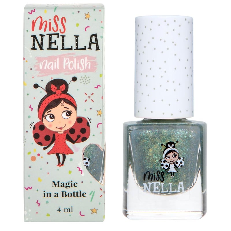 MISS NELLA NEW Magic collection BIBBIDI BOBBIDI BOO- Special Blue sparkle Nail Polish for Kids, with Peel-off, Water Based & Odour Free Formula - Image 1