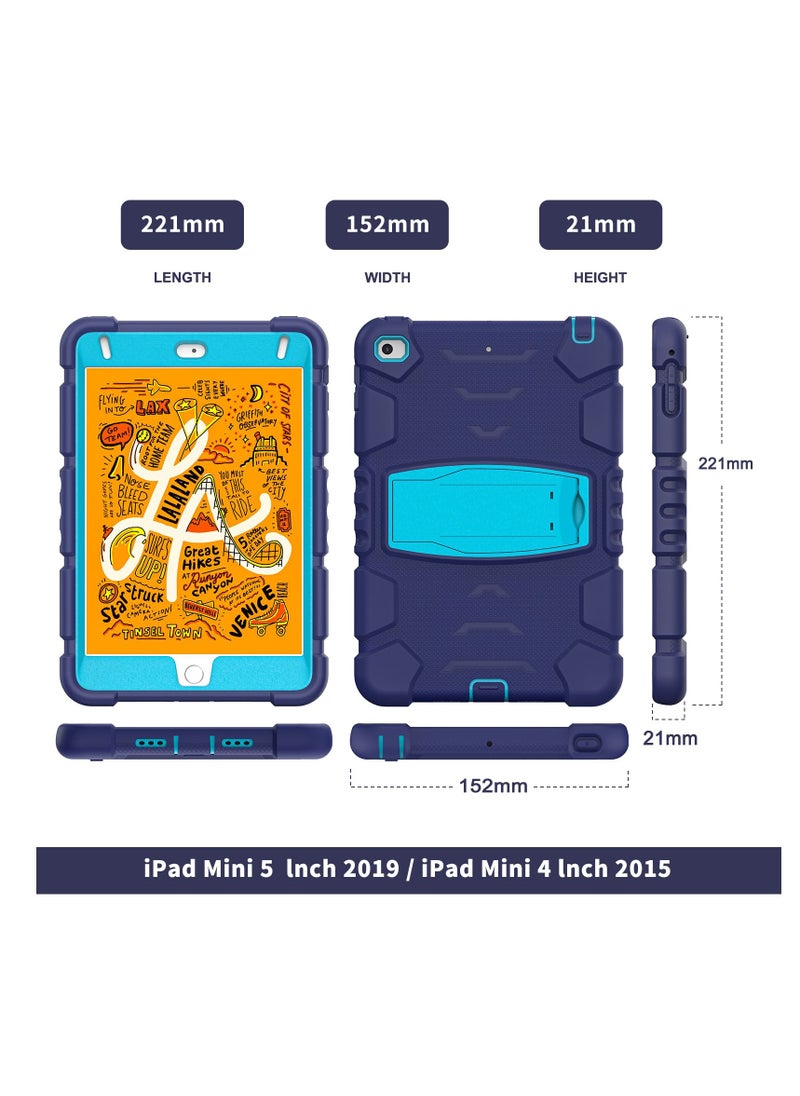 GULFLINK Gulflink Back Cover Protect Case  for Apple ipad mini4/5 navyblue and blue  - Image 2
