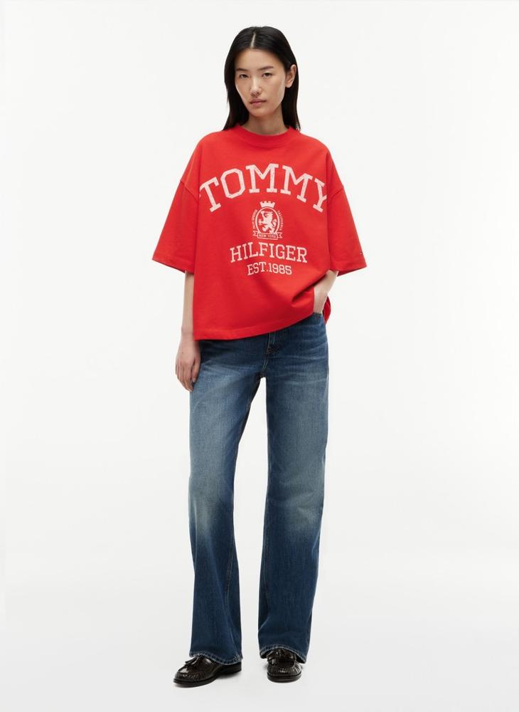 TOMMY HILFIGER Crest Relaxed Oversized T-Shirt - Image 4
