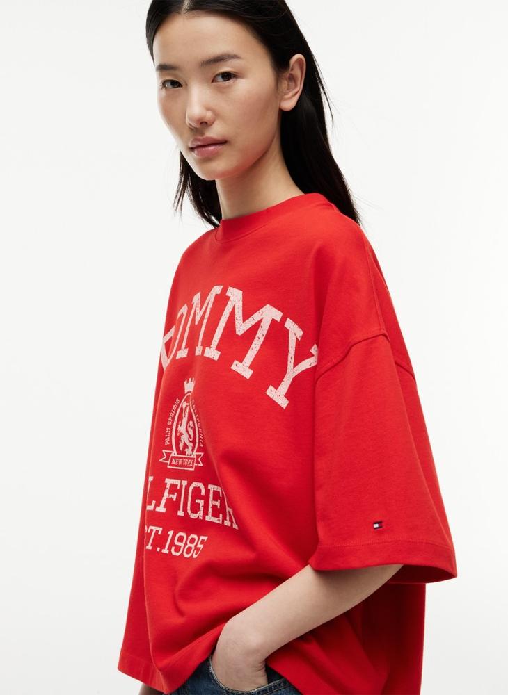 TOMMY HILFIGER Crest Relaxed Oversized T-Shirt - Image 3
