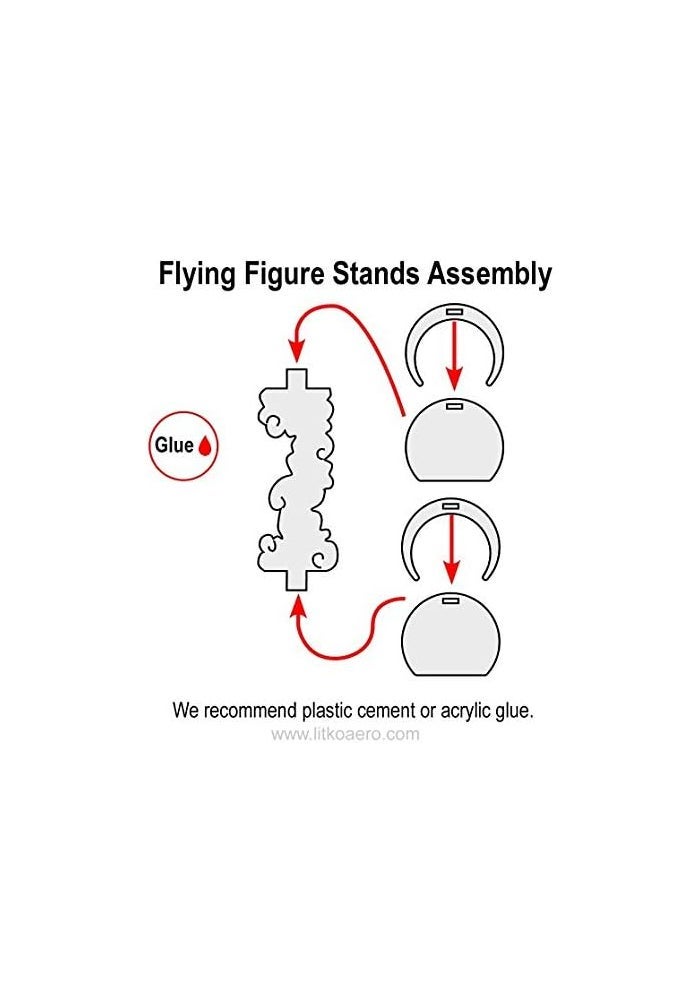 LITKO Flying Figure Stands - 2 Pack of 25mm Round Acrylic Stands for Adventure Games and DND - Image 3