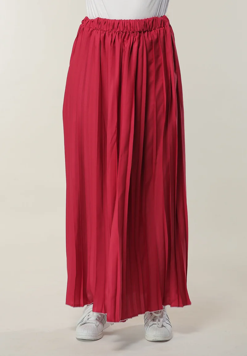 Moistreet High Waist Crepe Maxi Skirt