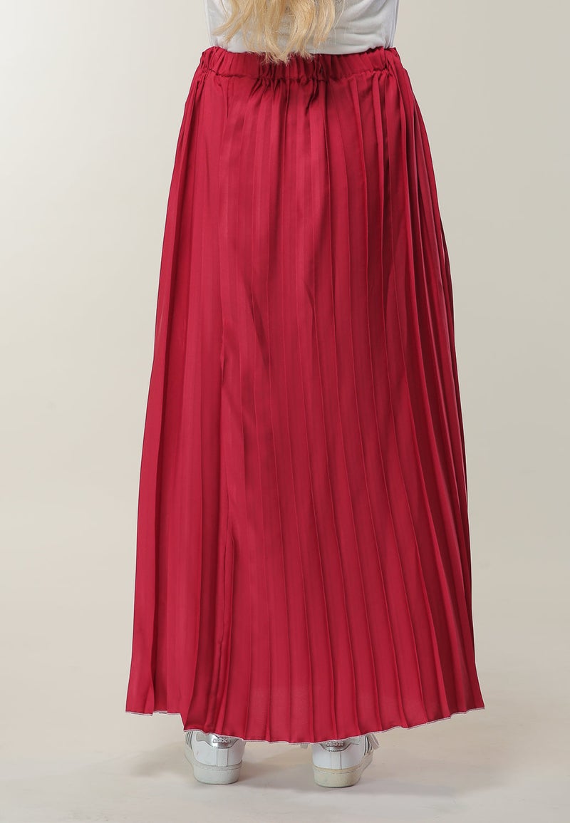 Moistreet High Waist Crepe Maxi Skirt - Image 3