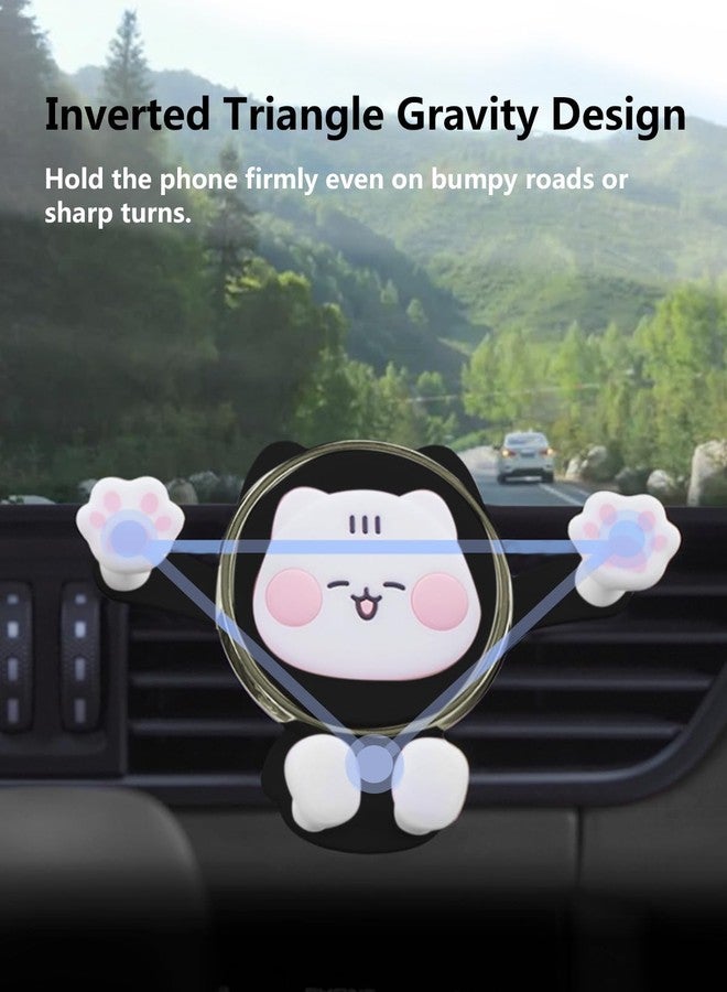 Amamcy Cute Cat Car Phone Bracket Mount for Car Vent Cartoon Phones Mount for Air Vent Universal Phone Bracket Compatible with 4 to 7 Inches Phones with Cases - Image 3