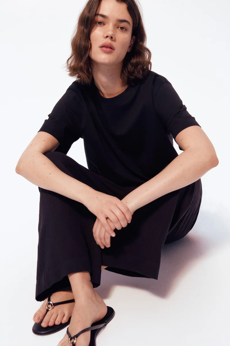 H&M MAMA Wide muslin trousers