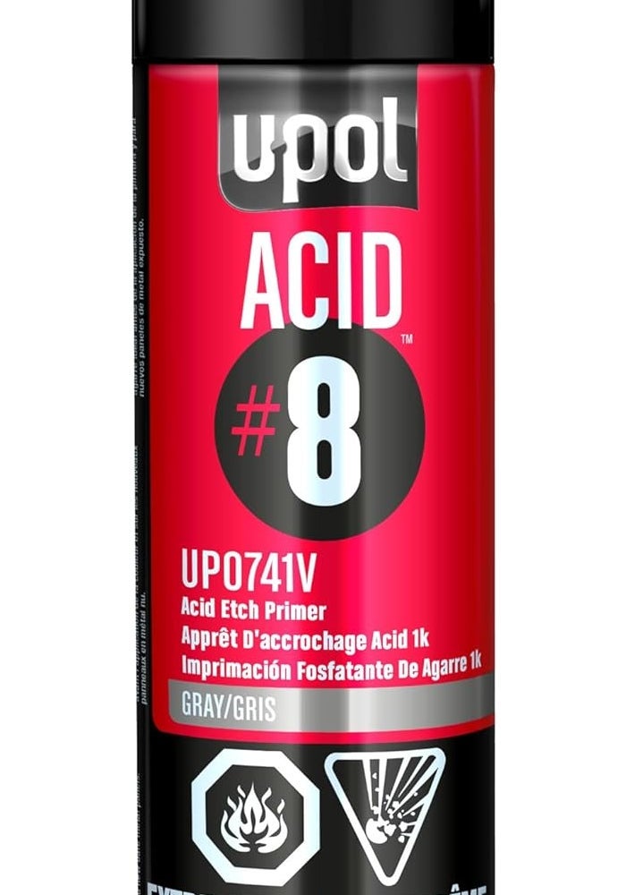 U-POL Acid #8 Etch Primer - Gray, 450 ml
