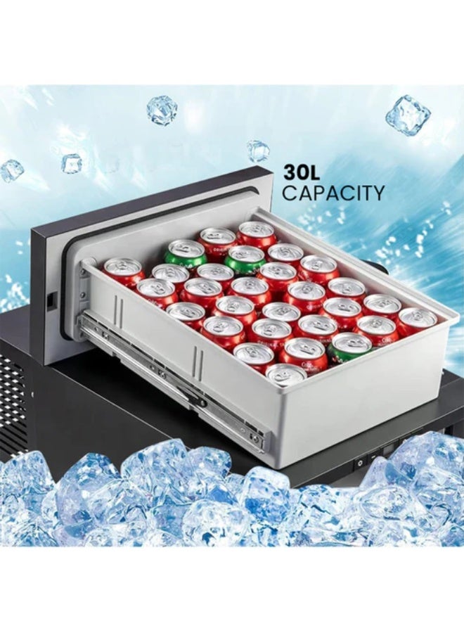 كروني ثلاجة السيارة D30 سعة 30 لترًا من نوع الدرج تدعم الاتصال بالتطبيق، وتتميز بدرج منزلق، ونطاق درجة حرارة من -20 درجة مئوية إلى 20 درجة مئوية، وتحتوي على وظيفة حماية بطارية السيارة - Image 4