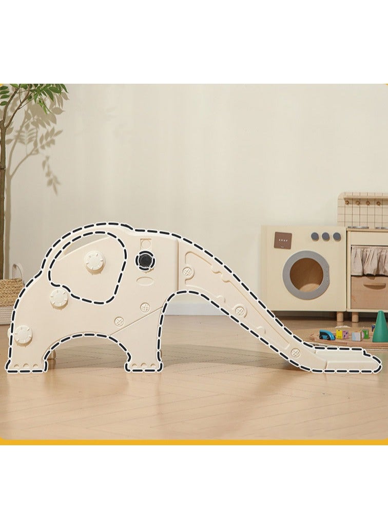 فول جوي زحليقه اطفال على شكل فيل  مع طوق كرة السلة  2 في 1 ، زحليقه للأطفال الصغار الأولاد والبنات المتسلقين، ألعاب داخلية وخارجية - Image 5