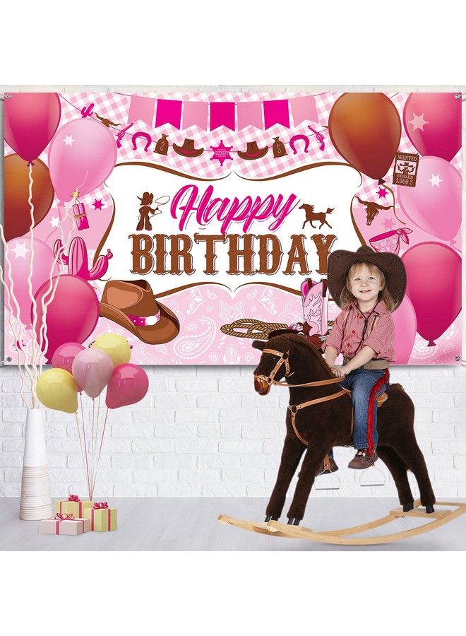 Sumind زينة حفلة عيد ميلاد رعاة البقر الغربية - لوازم حفلة عيد ميلاد بموضوع رعاة البقر - لافتة خلفية لحفلة عيد ميلاد رعاة البقر - خلفية لالتقاط الصور في الغرب المتوحش للبنات - Image 5
