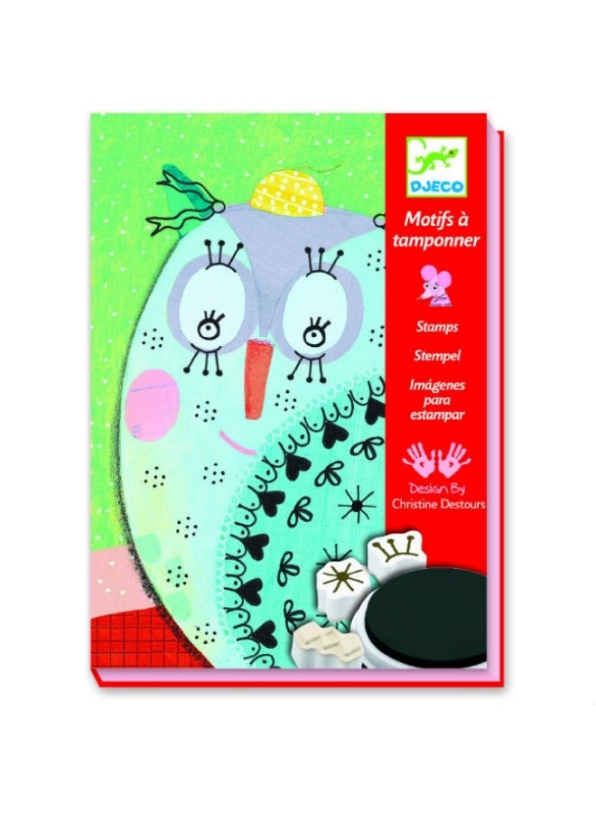 DJECO Fur And Feathers Stamp Set  - Image 1