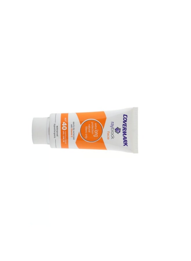 Covermark Rayblock Face Tinted Cream Anti-Aging Sunscreen SPF40 Soft Brown 50ml - Image 2