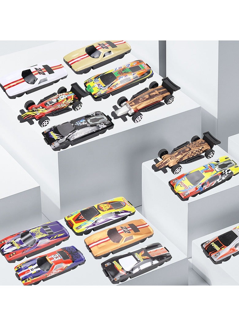 مجموعة سيارات معدنية للأطفال - 50 سيارة سباق متعددة الألوان، مصنوعة من معدن قوي، مناسبة لعمر 3 سنوات فأكثر، حركة سلسة بدون بطارية، مثالية للهواة والمجموعات - Image 4