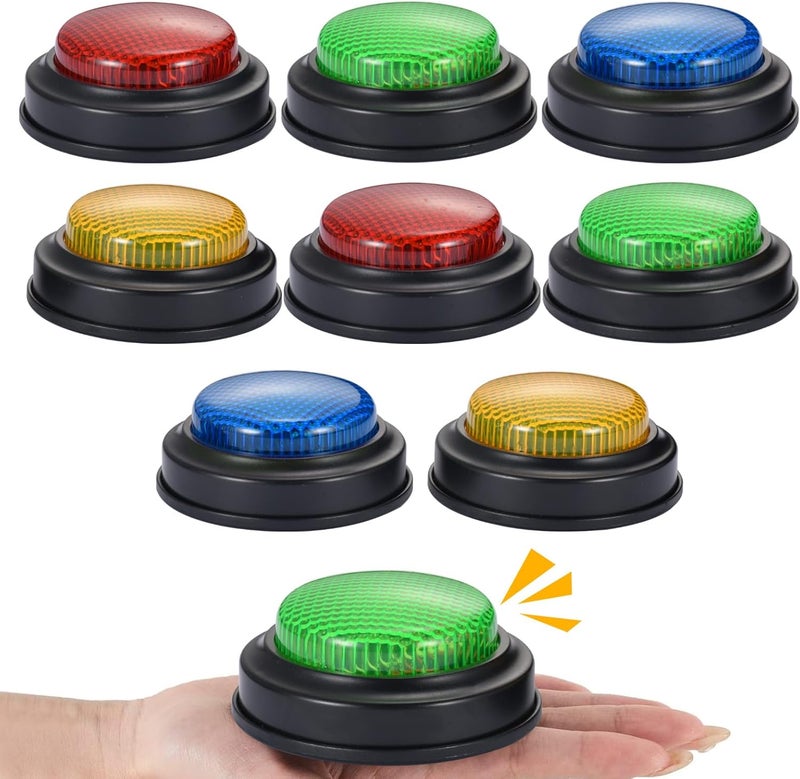 Quiz Buzzers 4-Piece Set: Loud Sound LED Light - Interactive Answer Buzzers for Classroom Trivia, Family Game Night & Party Educational Games - Image 1