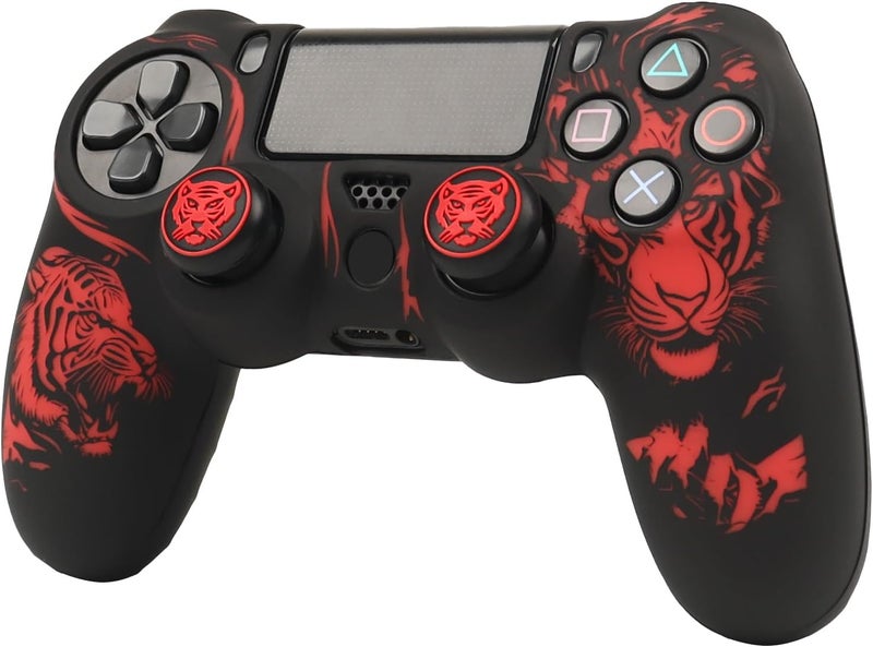 RALAN Tiger HeadDesign Controller Skin Cover with 2 Thumb Grips Compatible with PS4/Playstation 4 Slim/Pro Controller - Image 1