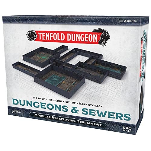 Gale Force Nine Tenfold Dungeon Dungeons  Sewers  Modular Roleplaying Terrain Set  5e RPG Adventure GF9TFD02 - Image 1