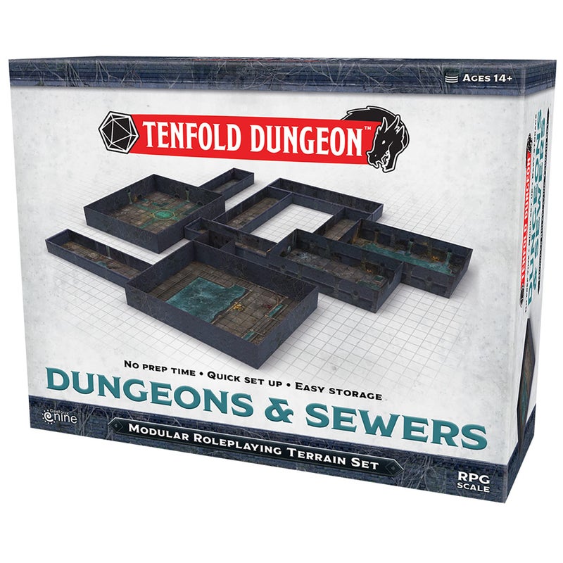 Gale Force Nine Tenfold Dungeon Dungeons  Sewers  Modular Roleplaying Terrain Set  5e RPG Adventure GF9TFD02 - Image 2