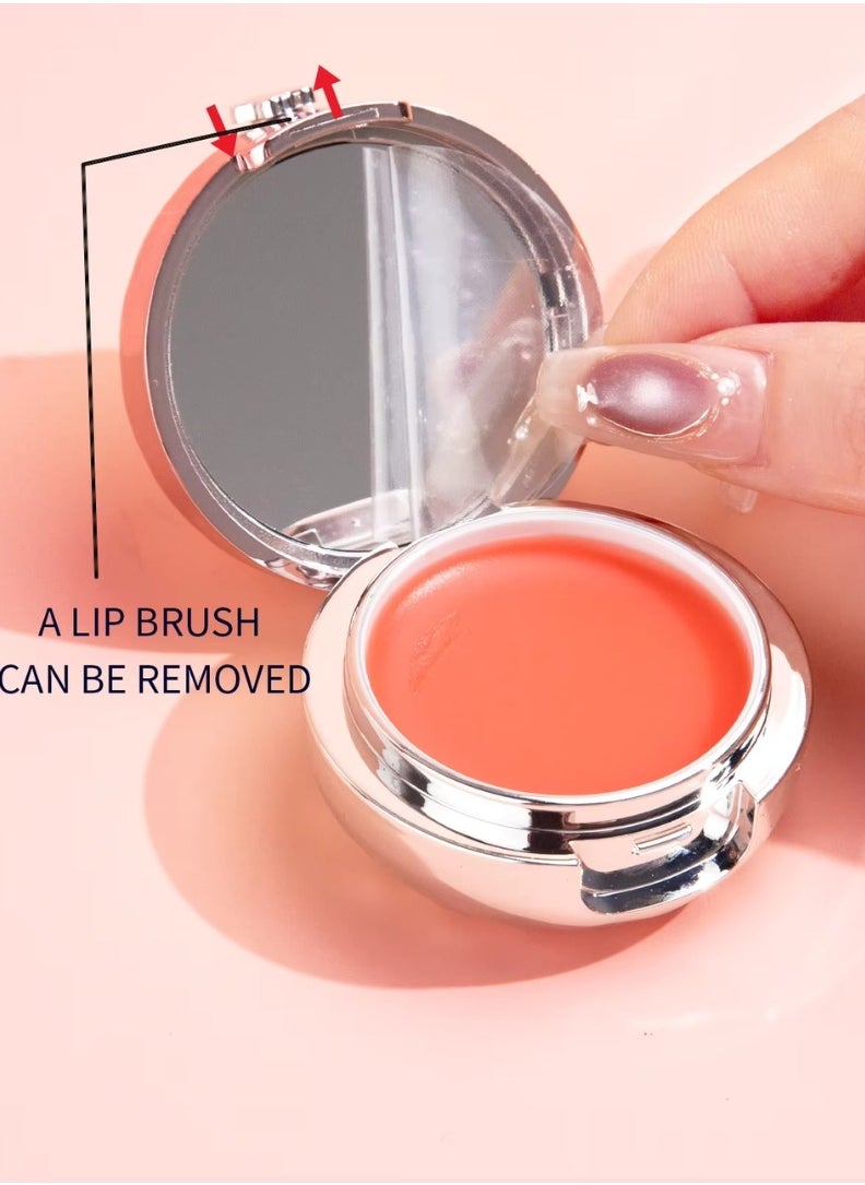 QIC - Moisturizing Lip Mask Lip Sleeping Mask Lip Mask with Brush and Mirror for Day & Night Repair, Reduce Lip Lines & Wrinkles, Soft Smooth Hydrating Rich Texture Lips Sleep Mask 12g - Image 1