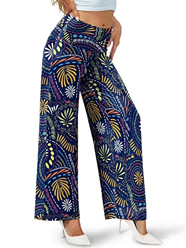 Arolina Women's Stretchy Wide Leg Palazzo Lounge Pants Casual Comfy High Waist Palazzo Pants - Image 3