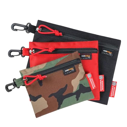 RE ROUGH ENOUGH Rough Enough Small Tool Pouch Bag with Zipper Multipurpose Storage Organizer 3 Pack for Tactical Camping Fishing Hunting Survival Gear and Supplies - Image 1