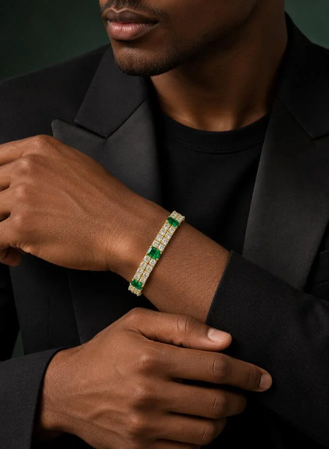 Seventy Five Gold Stone Bracelet