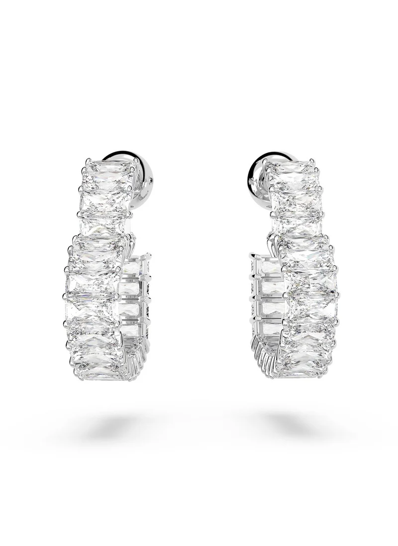 SWAROVSKI Matrix Hoop Heart Earrings