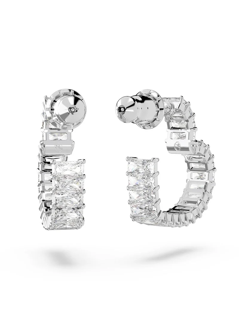 SWAROVSKI Matrix Hoop Heart Earrings