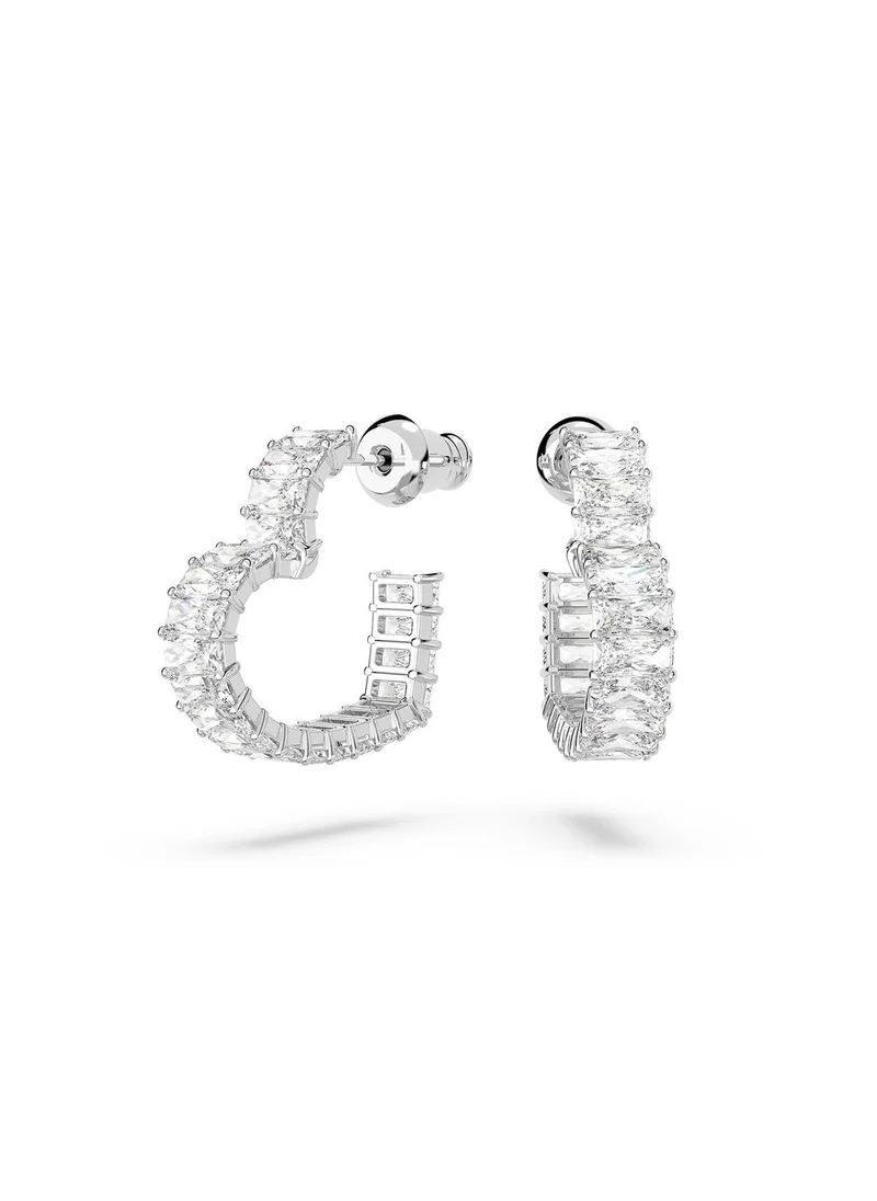 SWAROVSKI Matrix Hoop Heart Earrings