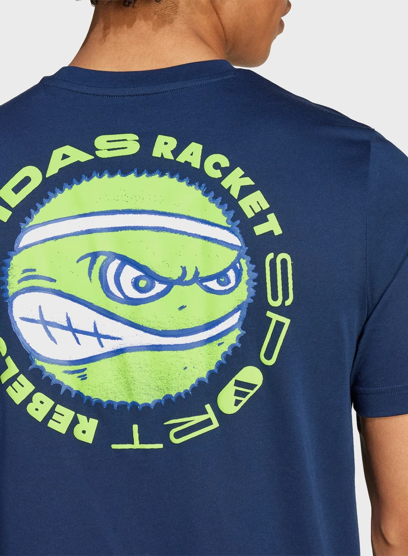 Adidas Racket Sport Rebels Graphic T-Shirt