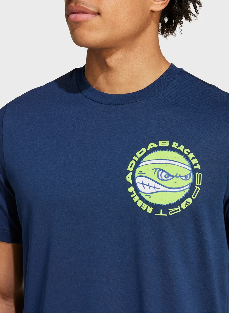 Adidas Racket Sport Rebels Graphic T-Shirt