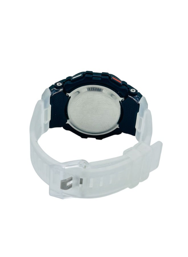 TOMI Blaze TM2020 Digital Sports Watch for Men – Translucent Silicone Strap, 3ATM Water Resistant, LED Backlight, Multi-Function Tactical Design – Matte Black & Frost White - Image 4