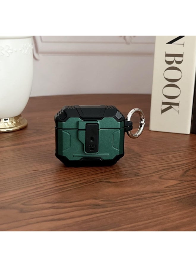 إم اتش ام جراب قفل متوافق مع سماعات AirPods 4 / 4NC المزودة بخاصية إلغاء الضوضاء النشطة، مع سلسلة مفاتيح، غطاء واقٍ متين مقاوم للصدمات متوافق مع سماعات AirPods 4 / 4NC - Image 3