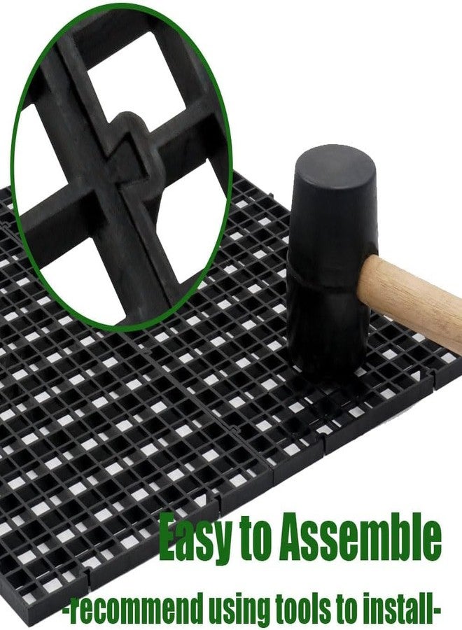 LINLAN 4 Pieces 11.8x11.8in (30X30cm) Aquarium Grid Plastic, Fish Tank Divider, Egg Crate for DIY Filtration and Bottom Protection in Aquascaping (Black-No Accessories) - Image 3