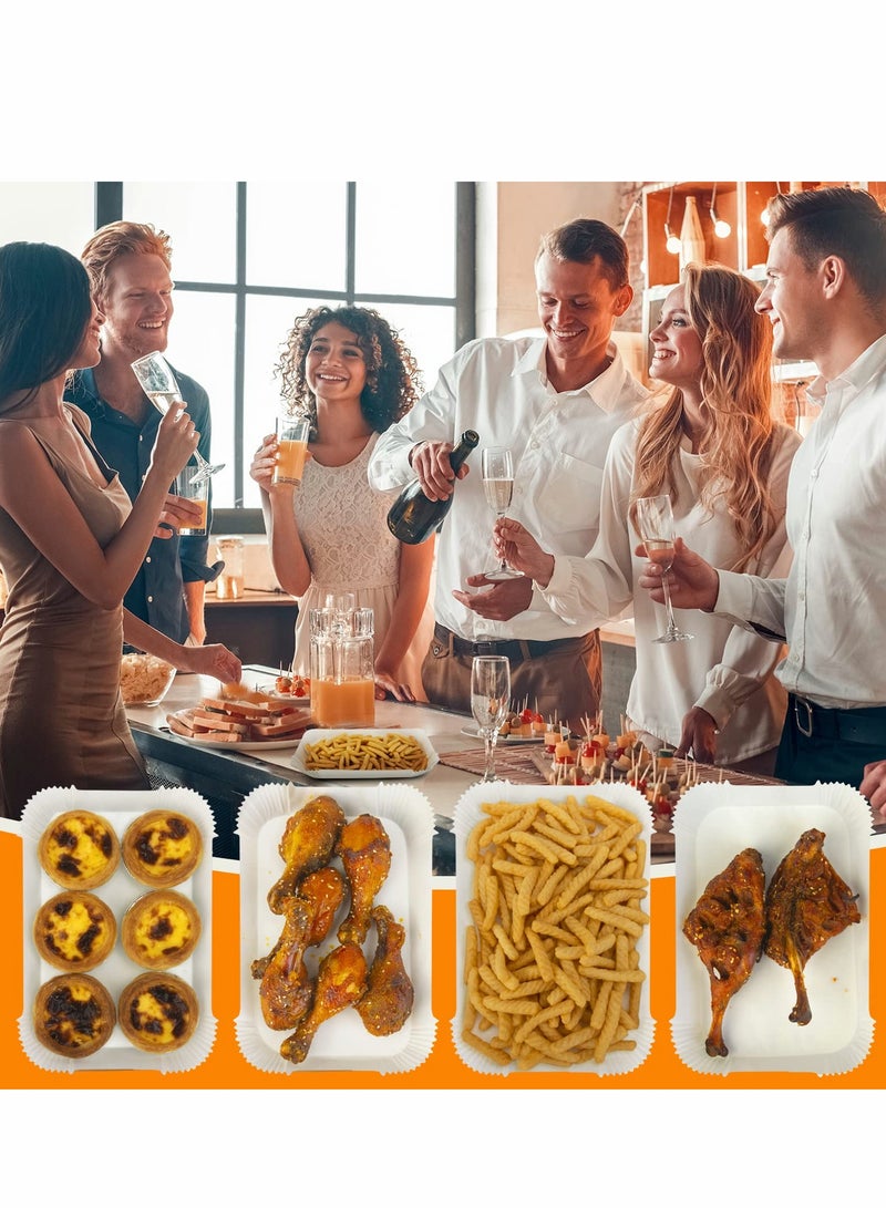 SOLARAE Air Fryer Disposable Paper Liner for Ninja Dual,100PCS Non-Stick Air Fryer Liners Rectangle 10x 7’’, Air fryer Parchment Liners for Ninja DZ201, for Ninja Foodi Dual Air Fryer Accessories Baking Paper - Image 4