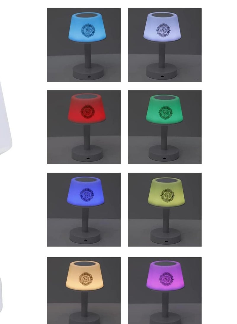 مصباح مكتبي  مكبر صوت للقران الكريم بلوتوث 7 الوان ليد تعمل  باللمس مع عدد من القراء - Image 2