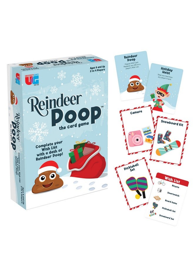 University Games, Reindeer Poop Card Game, Fast-Paced Card Game for Family Fun, Ages 8+, Sneaky Elves & Surprises - Image 1