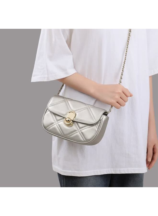 Yuyula Leather Handbag, Women's Crossbody Chain Bag, Stylish Luxury Shoulder Bag, Birthday Gift With High-end Feel For Girlfriend Or Wife - Image 1