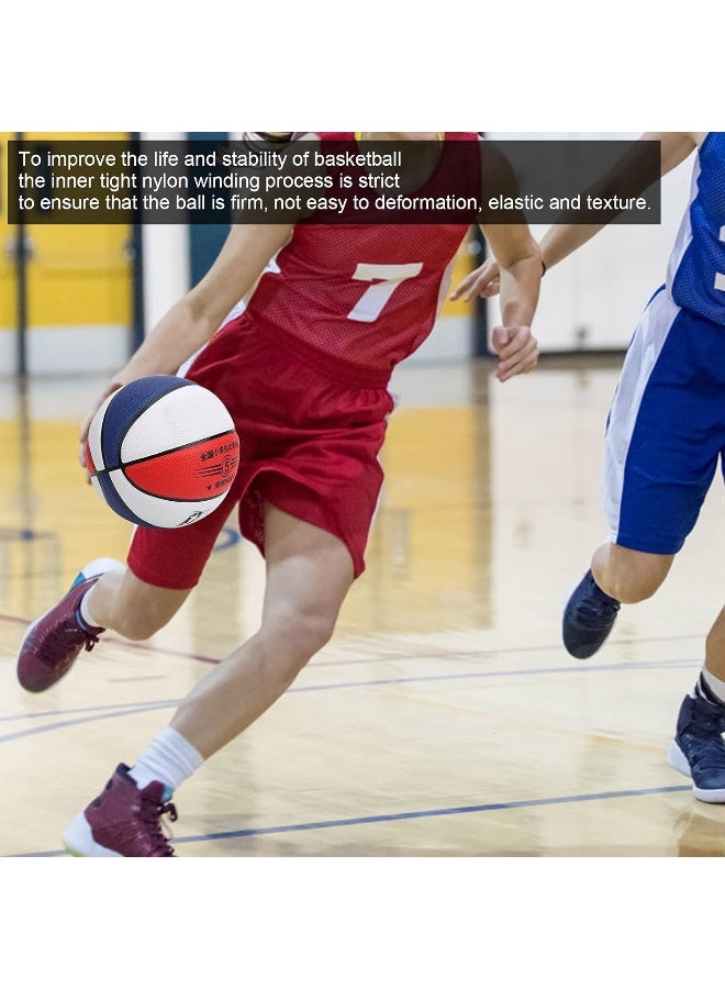 Dilwe Basketball, Size 5 PU Leather Sport Basketball Multicolor Outdoor Indoor Ball Training Equipment - Image 1